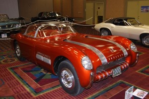 One of the sexiest cars to use the Pontiac straight eight was the 1954 Bonneville Special dream car. It had a fiberglass two-seat body, a canopy top It had a 268-cid that was painted bright red with chrome accents.