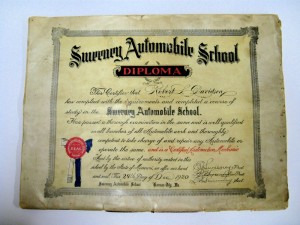 This is a certificate of competition from a 1920 edition of a Sweeney Automotive and Tractor catalog.